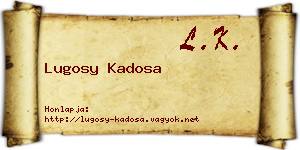 Lugosy Kadosa névjegykártya